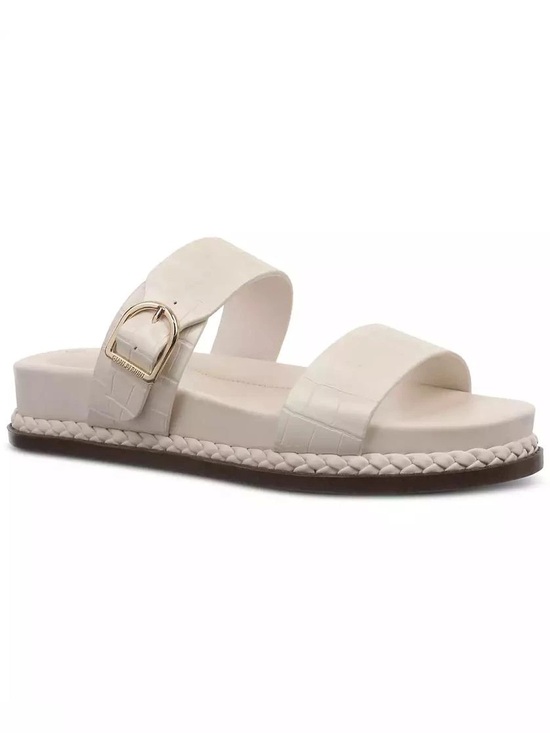 Gianni Bernini Shoes - Giani Bernini Gianaa White Croc Double Strap Comfort Sandals NIBox Size 7.5